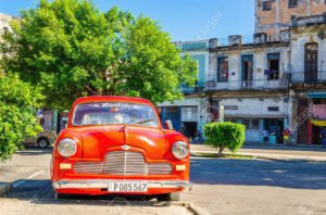 HAVANA CUBA-RED CAR